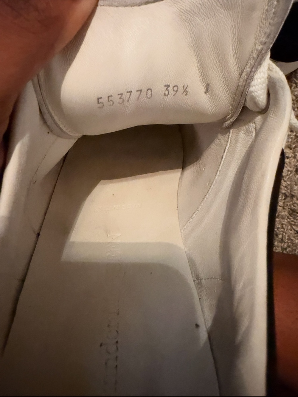 Authentic Alexander McQueen Oversized White & Black Leather Sneakers - Picture 6 of 6
